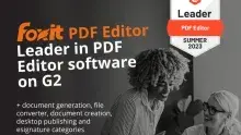 Foxit PDF Editor Leader in PDF Editor Software on G2