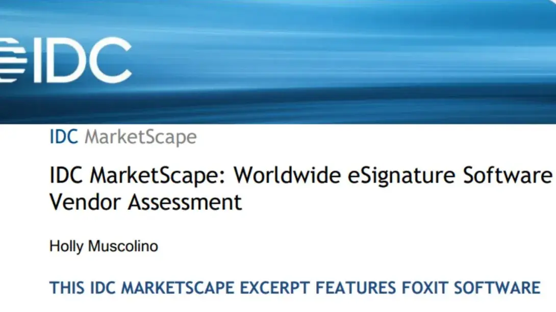IDC MarketScape: Worldwide eSignature Software 2023 Vendor Assessment