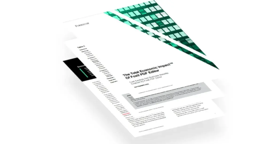 The Total Economic ImpactTM Of Foxit PDF Editor